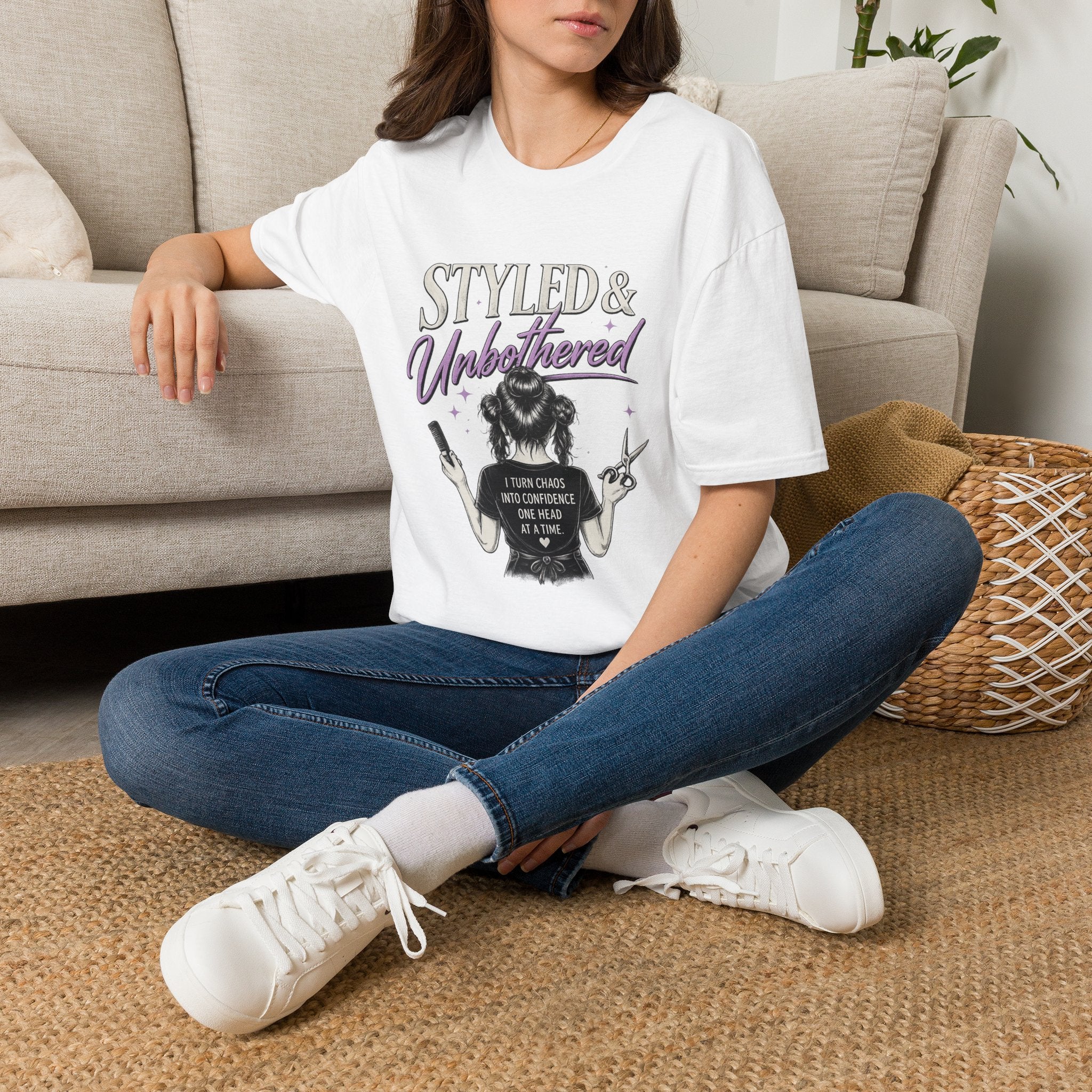 Styled & Unbothered T‑Shirt — Empowered Casual Graphic Tee