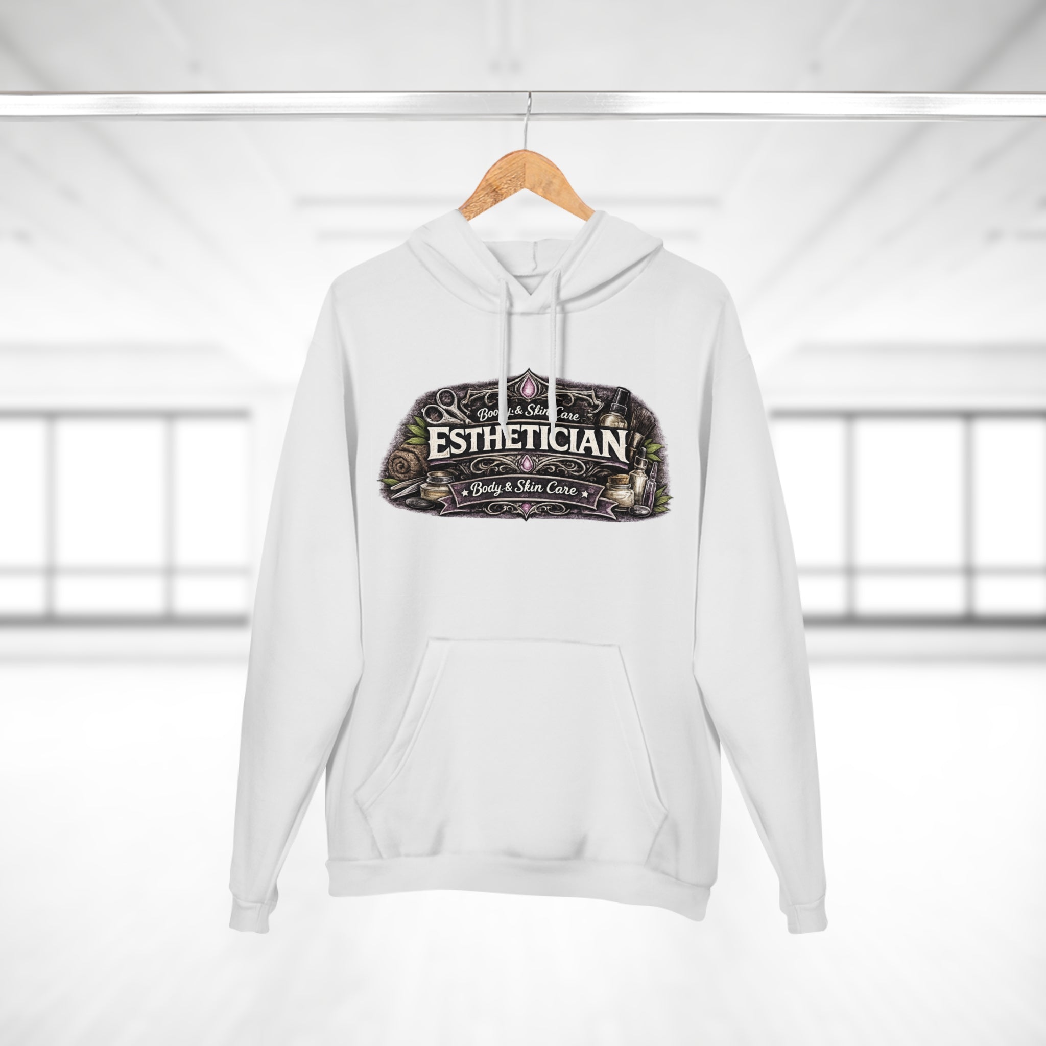 Esthetician Vintage Logo Hoodie – Body & Skin Care Pullover
