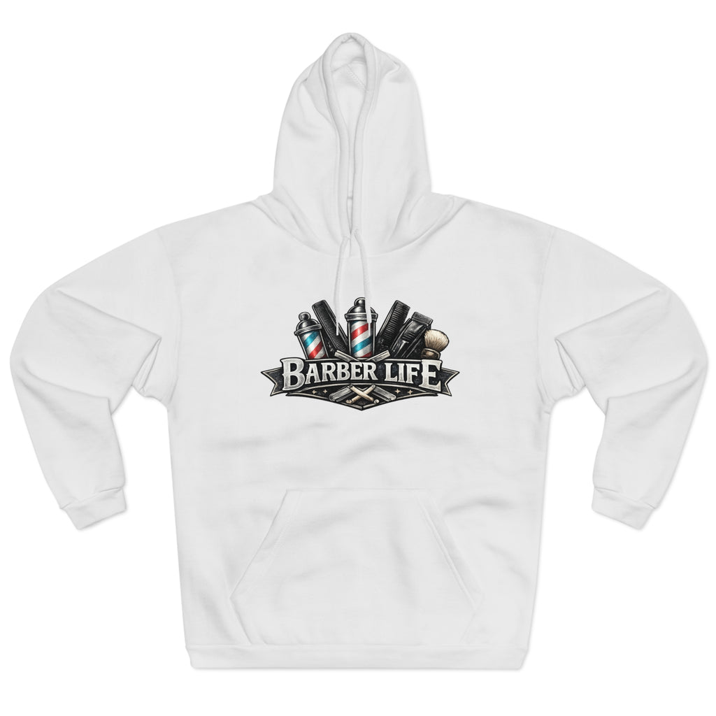 Barber Life Hoodie — 'Barber Life' Logo Sweatshirt for Barbers & Hairstylists
