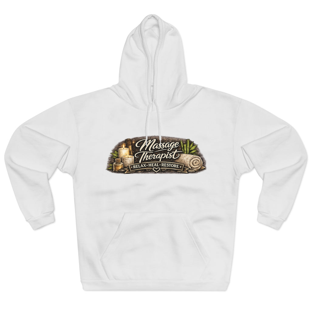 Massage Therapist Hoodie — Relax Heal Restore Pullover