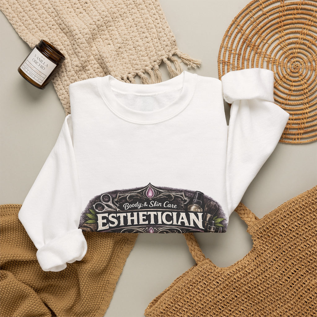 Esthetician Crewneck Sweatshirt — Vintage Beauty & Skin Care Design