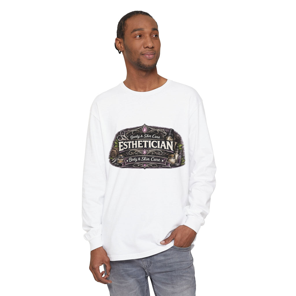 Esthetician Logo Long Sleeve T-Shirt — Body & Skin Care Graphic Tee