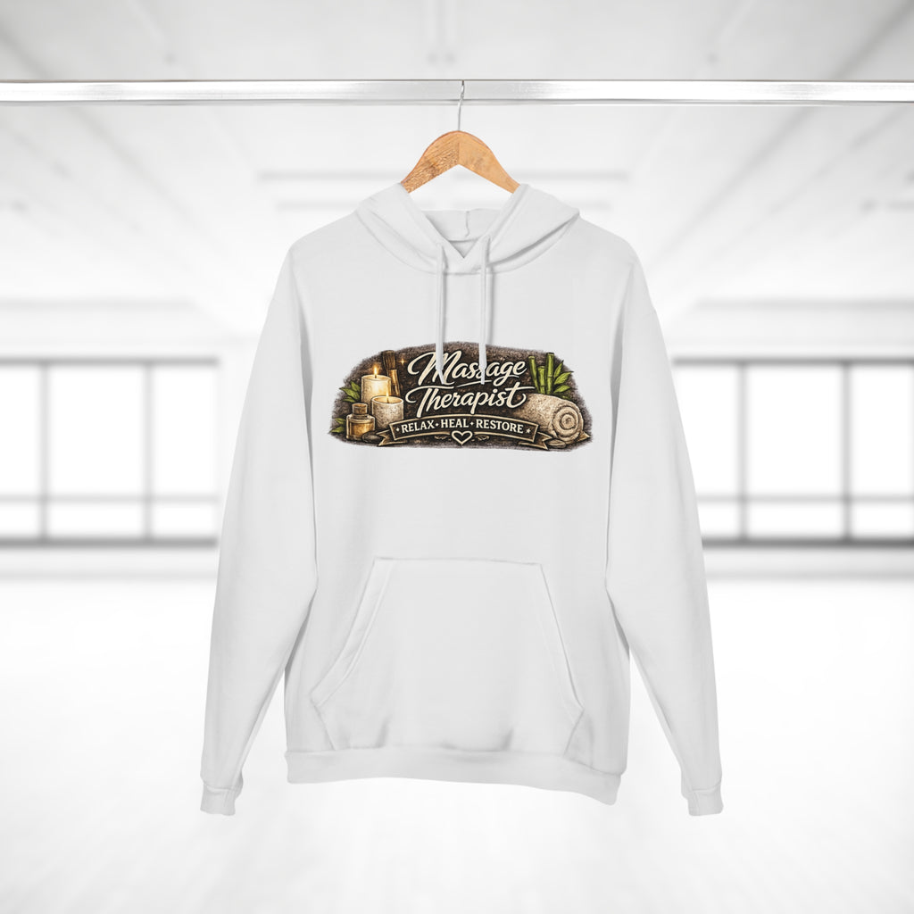 Massage Therapist Hoodie — Relax Heal Restore Pullover