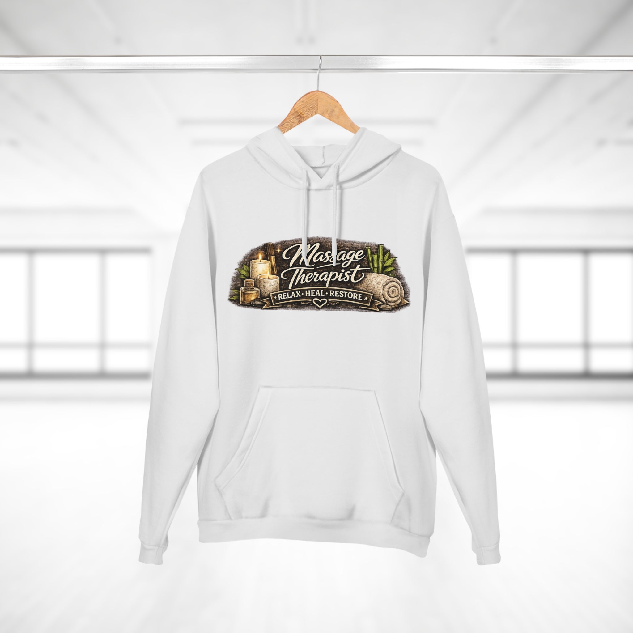 Massage Therapist Hoodie — Relax Heal Restore Pullover