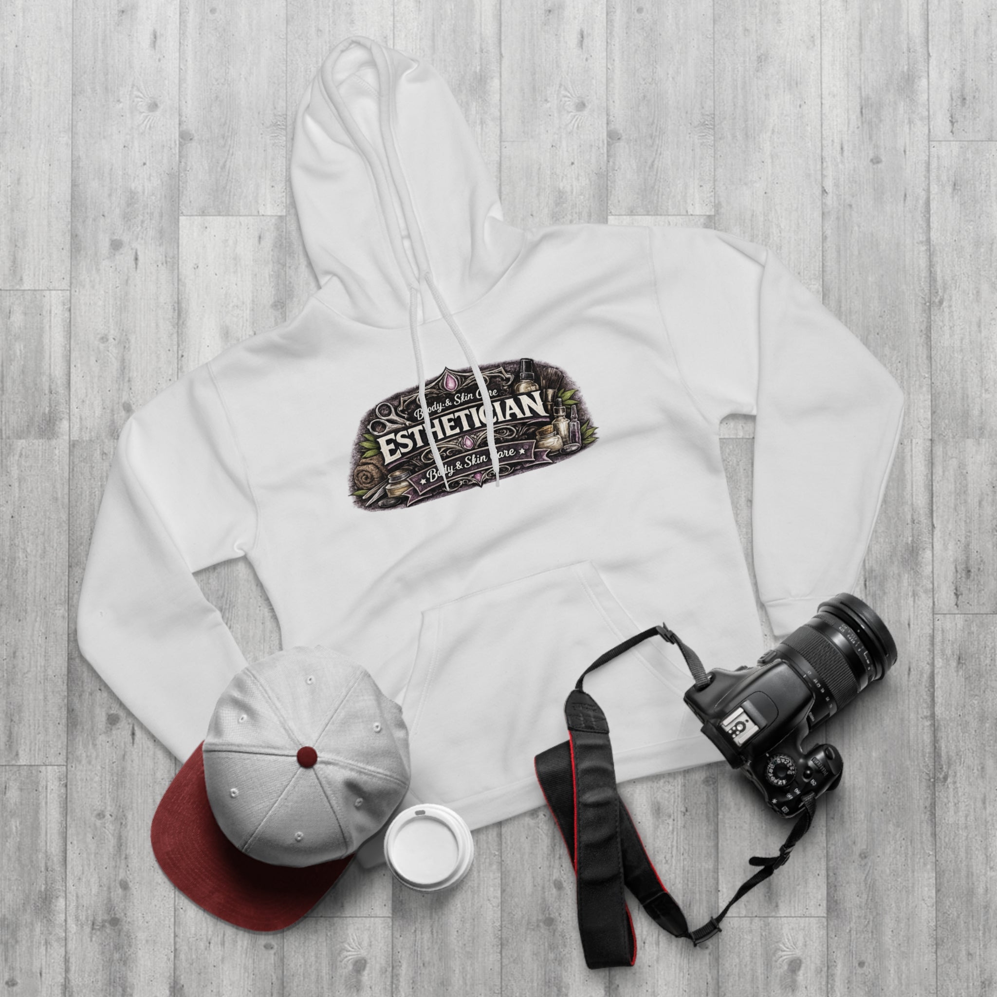 Esthetician Vintage Logo Hoodie – Body & Skin Care Pullover