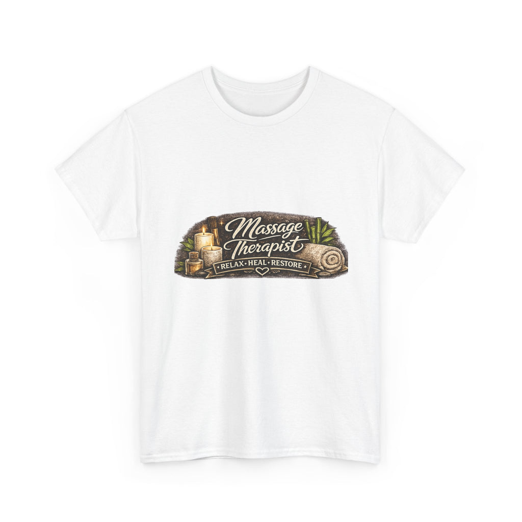 Massage Therapist Tee — Relax, Restore & Rejuvenate Graphic T‑Shirt