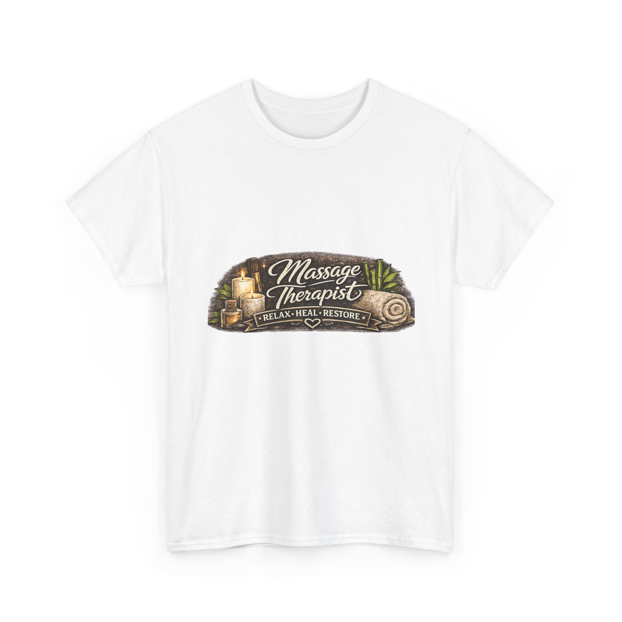 Massage Therapist Tee — Relax, Restore & Rejuvenate Graphic T‑Shirt