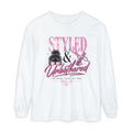 Long Sleeve T-Shirt — "Styled & Unbothered" Hair Stylist Graphic