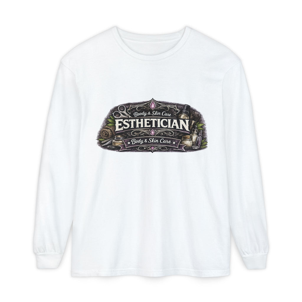 Esthetician Logo Long Sleeve T-Shirt — Body & Skin Care Graphic Tee