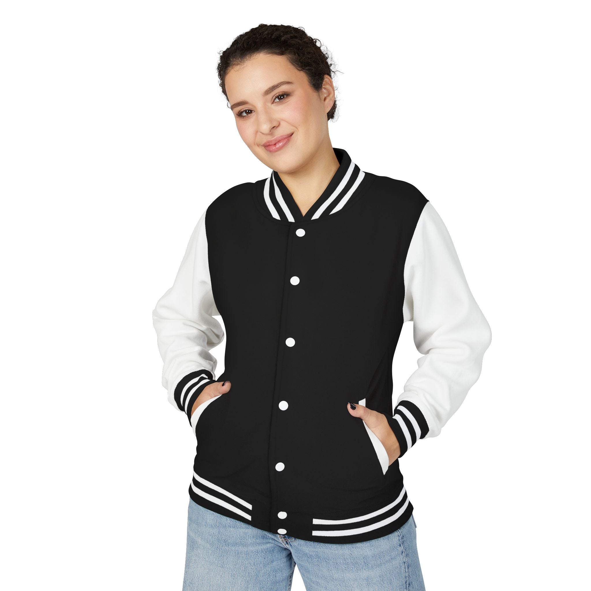 Letterman Jacket — "Styled & Unbothered" Pink Salon Barber Design