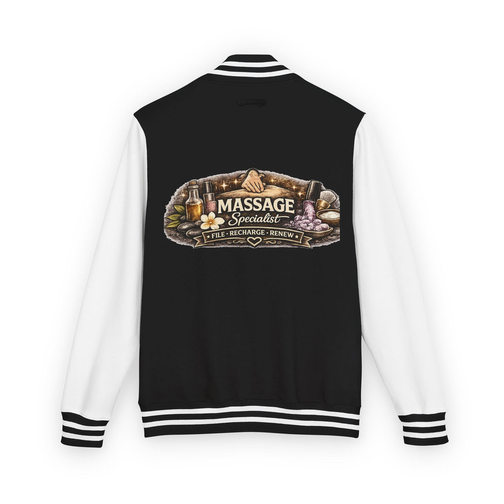 Letterman Jacket — Massage Specialist Vintage Patch Back Design