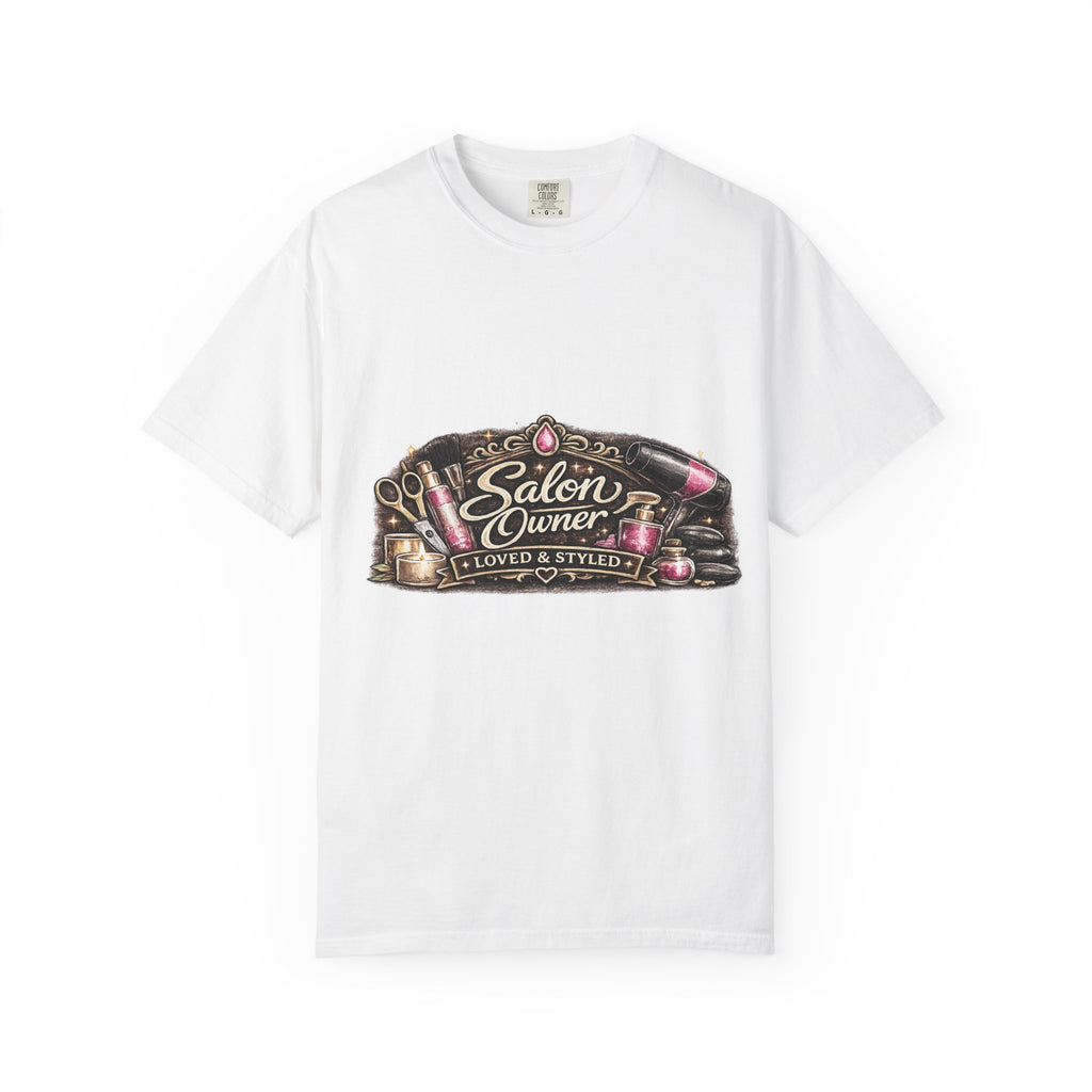 Salon Owner T-Shirt — 'Salon Owner Loved & Styled' Vintage Hairdresser Tee