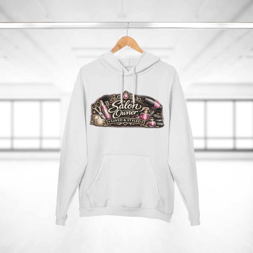 Salon Owner Hoodie – 'Salon Owner Loved & Styled' Graphic Pullover