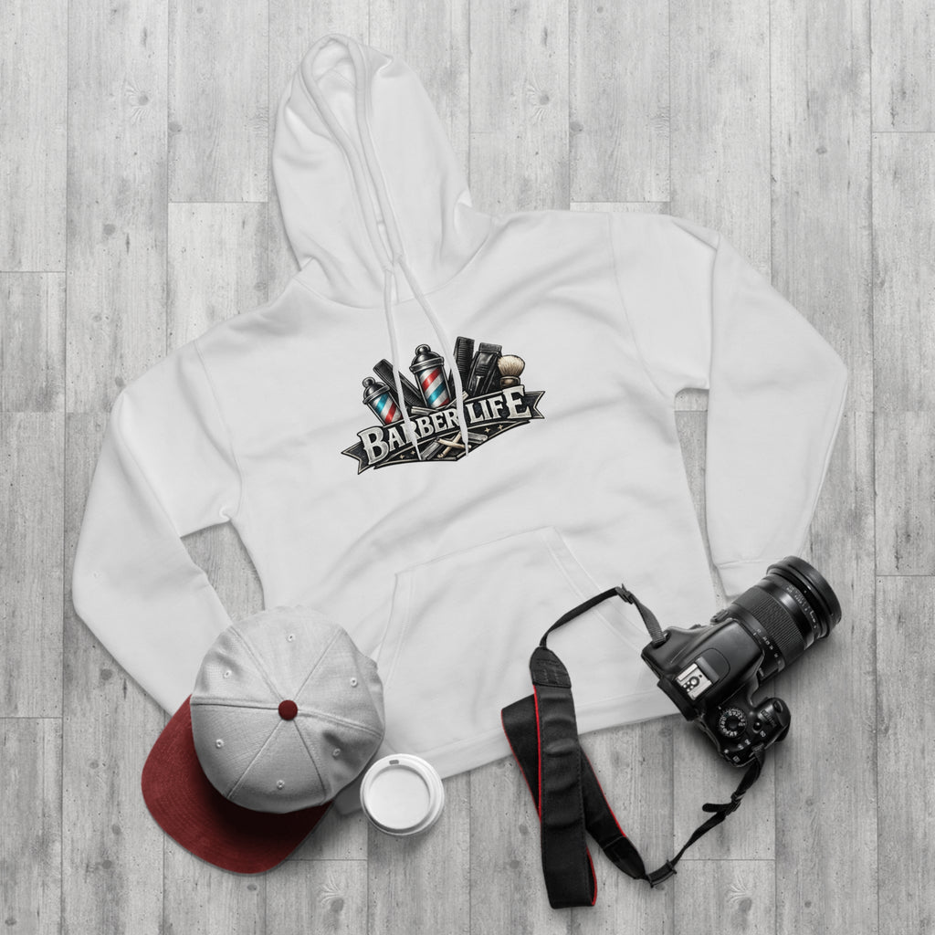 Barber Life Hoodie — 'Barber Life' Logo Sweatshirt for Barbers & Hairstylists