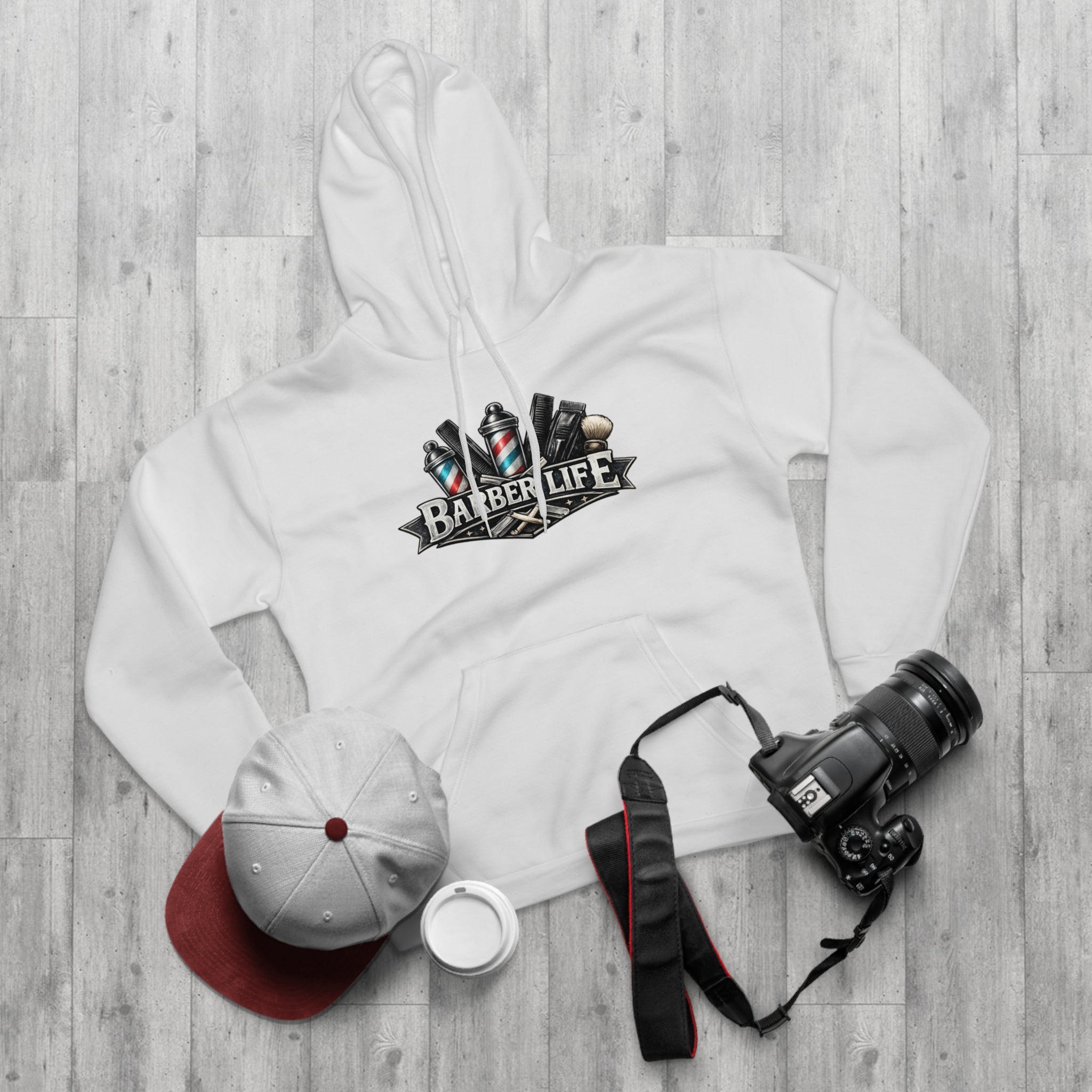 Barber Life Hoodie — 'Barber Life' Logo Sweatshirt for Barbers & Hairstylists