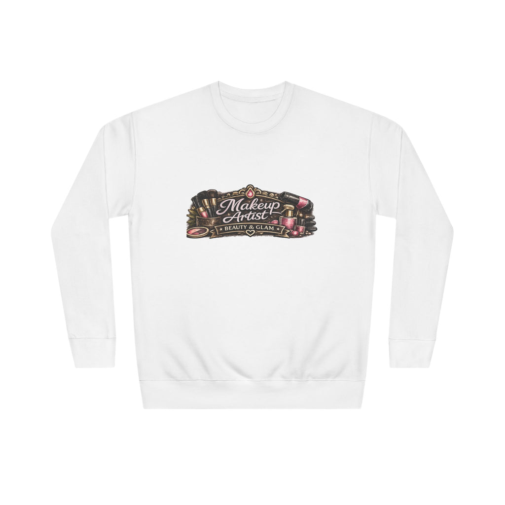 Makeup Artist Crewneck Sweatshirt — Cosmetic Tools Graphic Pullover