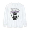 Styled & Unbothered Long Sleeve Tee — Hairstylist Confidence Graphic