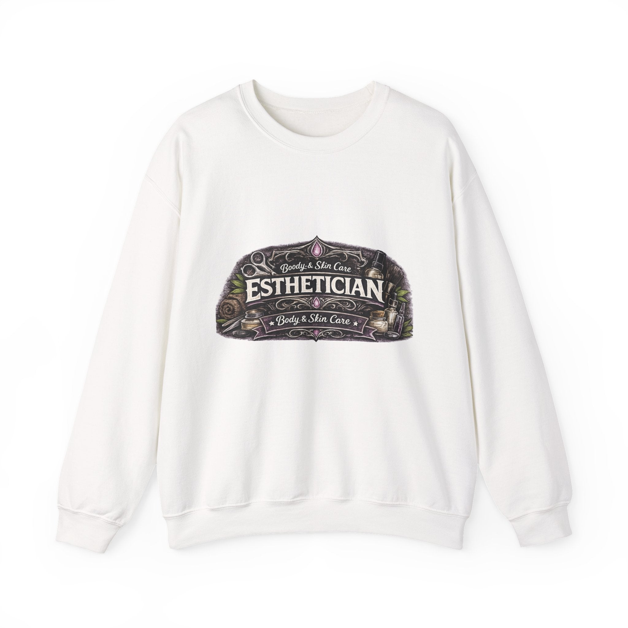 Esthetician Crewneck Sweatshirt — Vintage Beauty & Skin Care Design