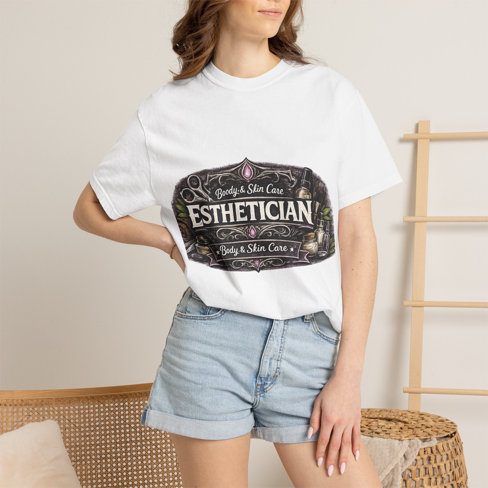 Esthetician Vintage Sign T-Shirt — Body & Skin Care Graphic Tee
