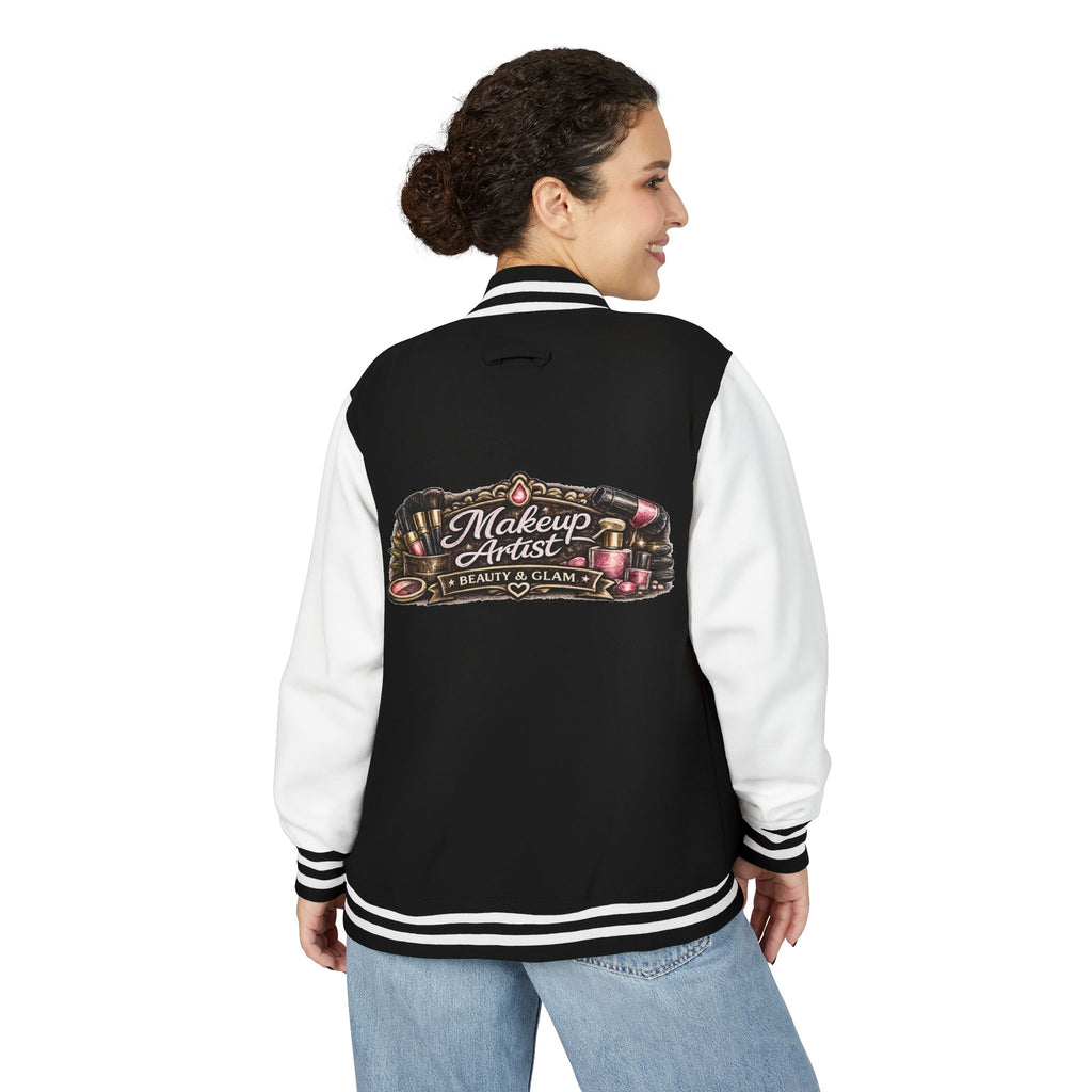 Letterman Jacket — 'Makeup Artist' Vintage Beauty Logo Varsity Jacket