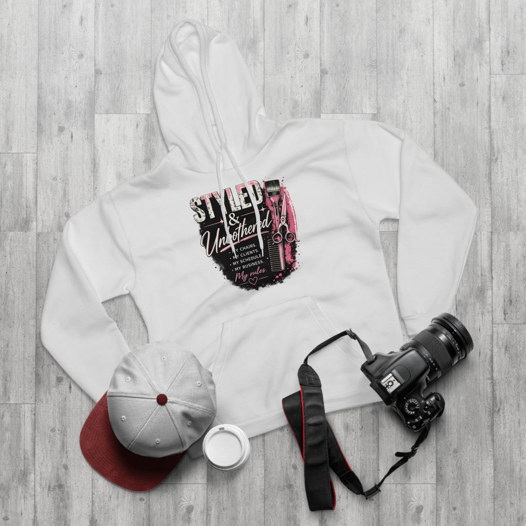 Styled & Unbothered Hoodie — Barber Stylist Hairdresser Gift Pullover